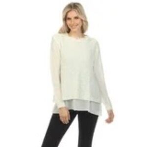 Simply Couture Solid Keyhole Bowtie Back Knitted Shimmering Sequin Sweater
